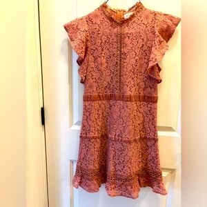 By Together Dress with overlay; medium; mauve in color